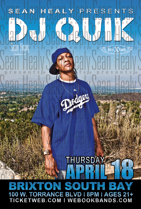 Dj Quik - Limited Edition Redondo Beach Poster,  Brixton South Bay (2013)