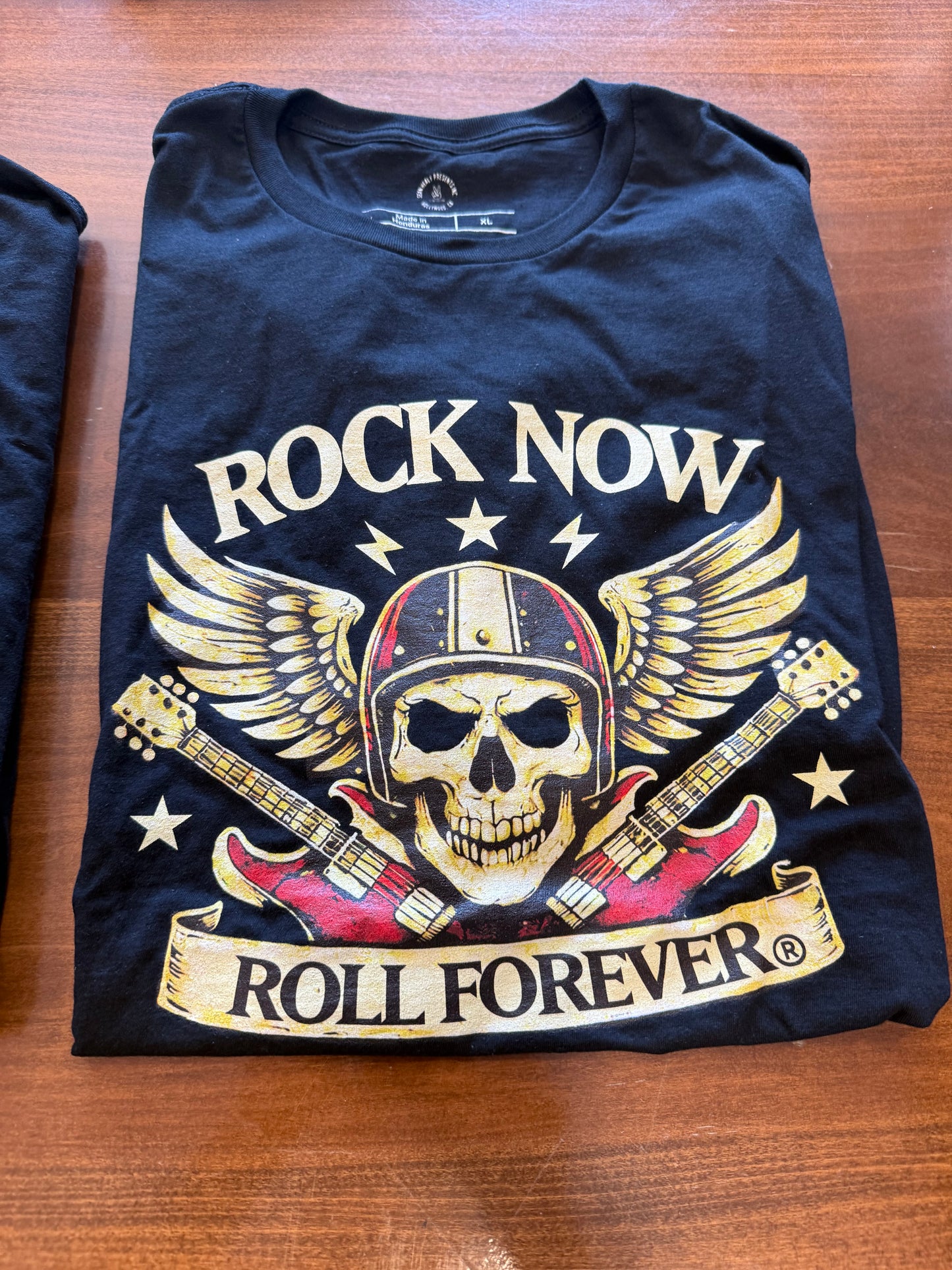 Rock Now Roll Forever Skull T shirt
