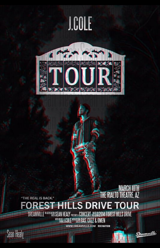 J. Cole - Limited Edition Tucson Poster, Rialto Theatre (2015)