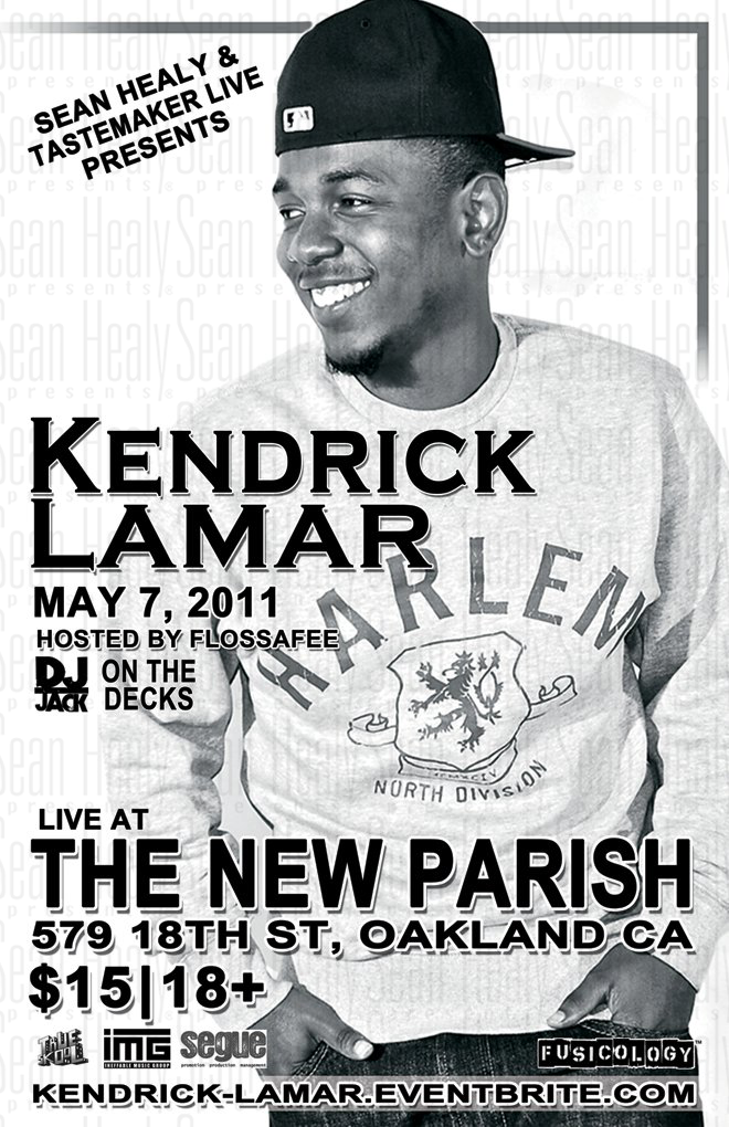 Kendrick Lamar - Limited Edition Oakland Poster, New Parish  (2011)