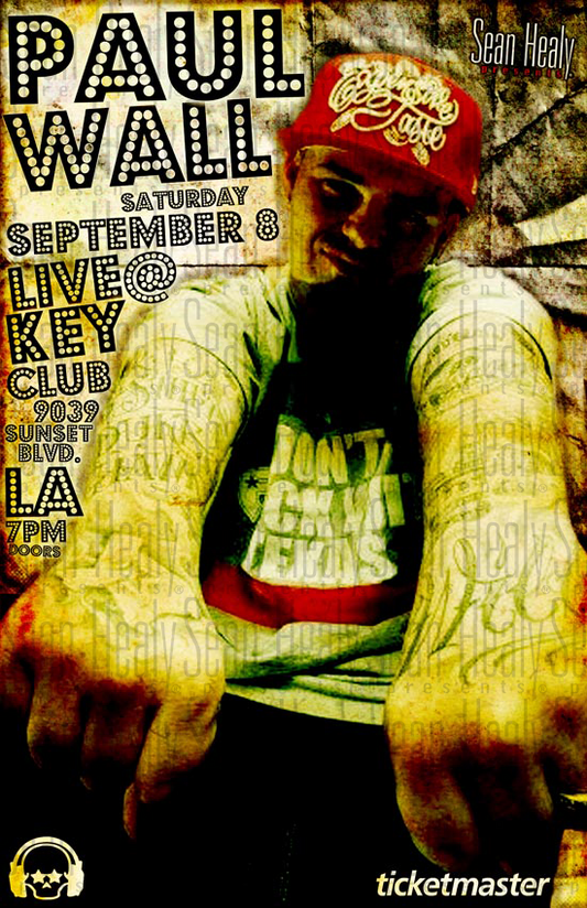 Paul Wall - Limited Edition Los Angeles Poster, Key Club (2007)