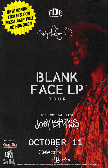 SchoolBoyQ - Limited Edition PHOENIX Poste,  Celebrity Theatre (2014)