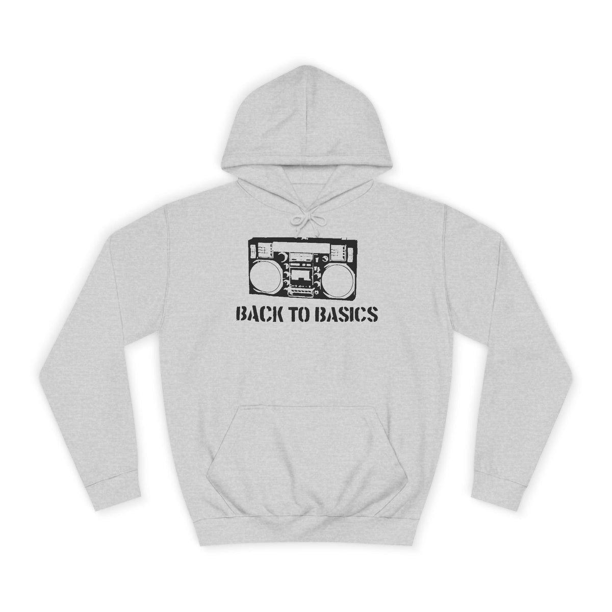 Back to Basics premium unisex college hoodie – minimalist streetwear sweatshirt