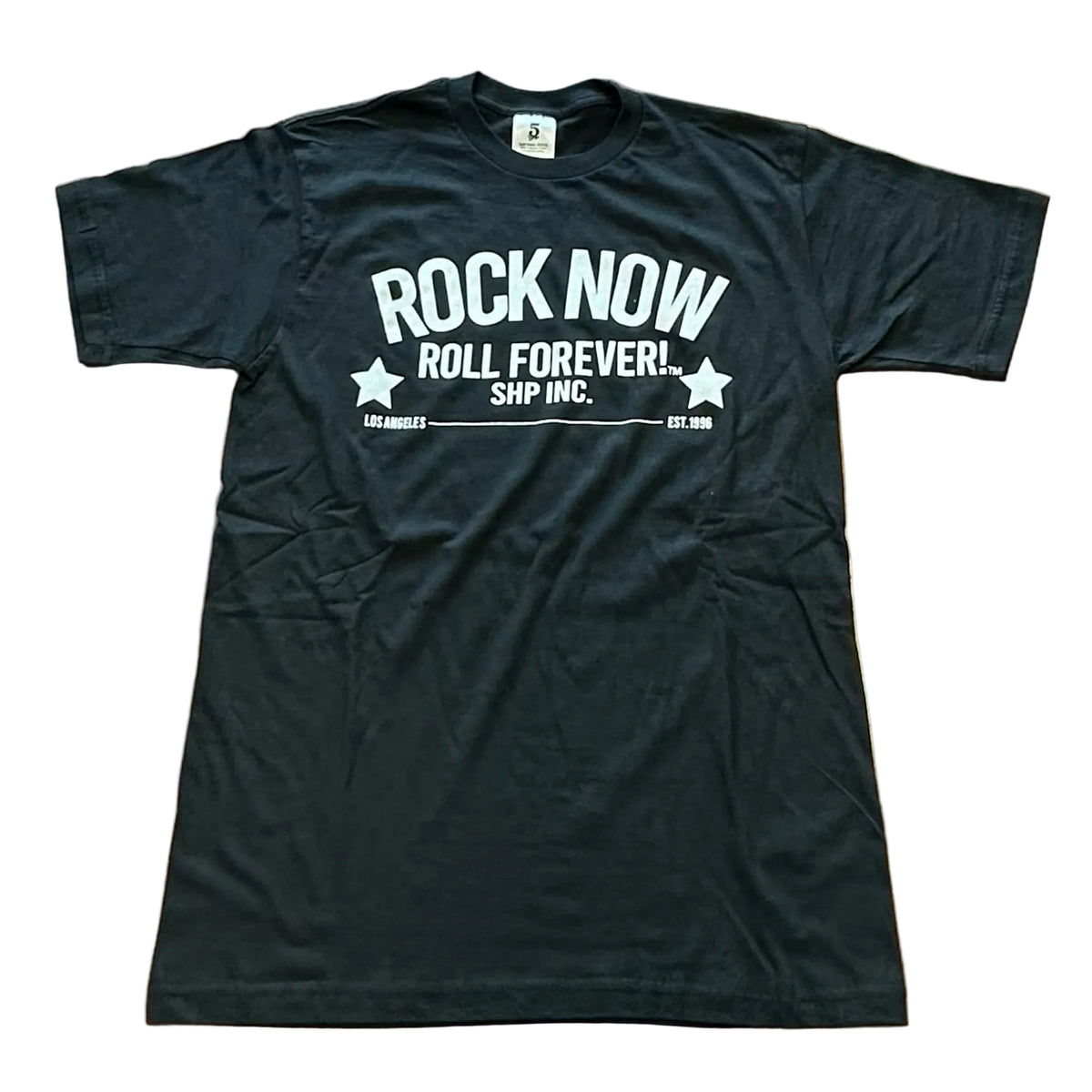 Rock Now Roll Forever unisex rock graphic t-shirt front view