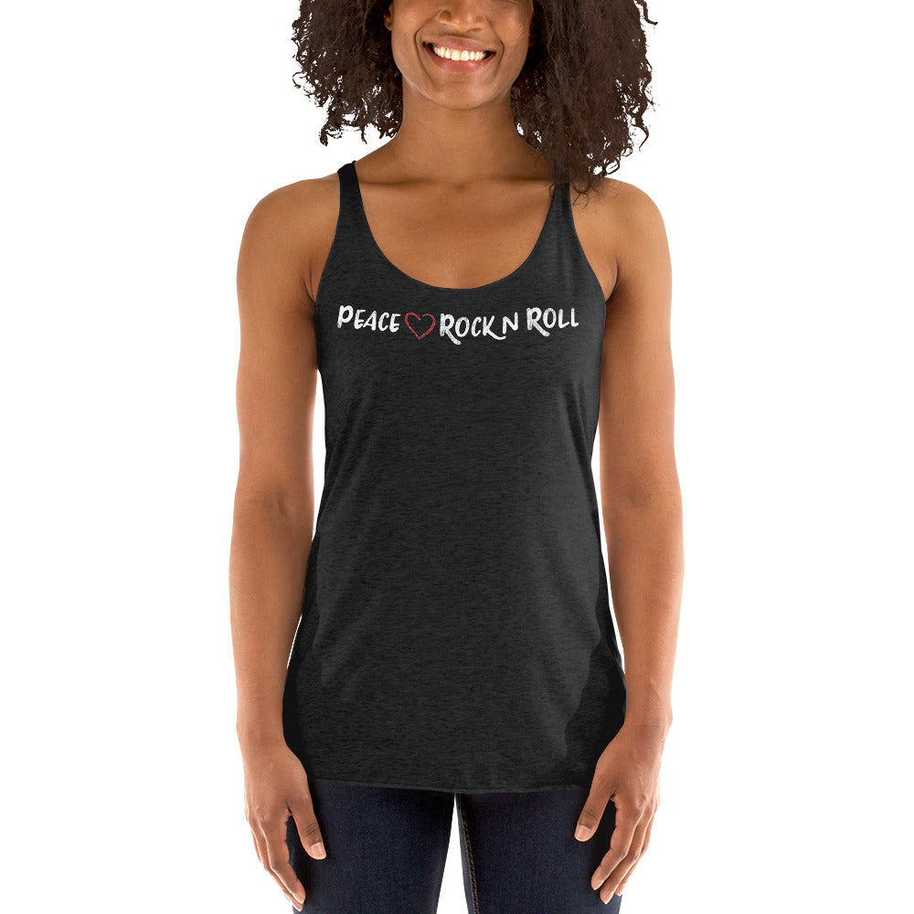 Peace, Love & Rock N Roll Women's Tank Top | Black