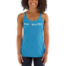 Load image into Gallery viewer, Peace, Love &amp; Rock N Roll Womens Tank Top

