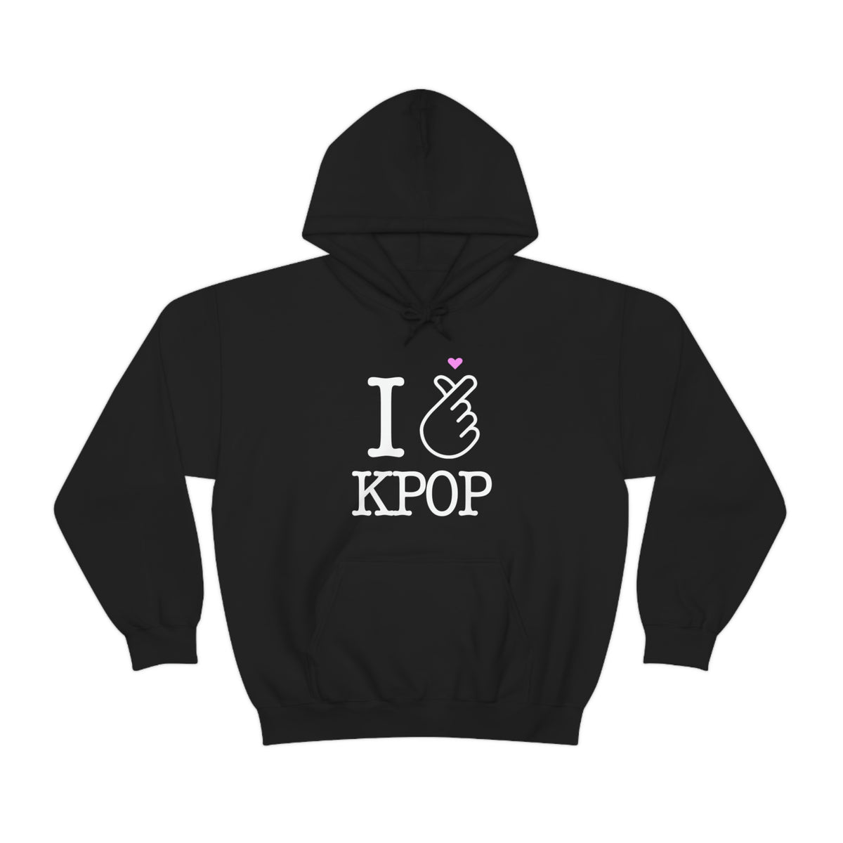 I Love K-Pop unisex hoodie – K-pop streetwear graphic sweatshirt