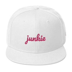 Peace Junkie Snapback Hat side logo