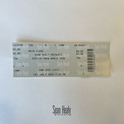 ONEW at San Jose Civic in San Jose - Archive Concert Ticket Stubs (Jan