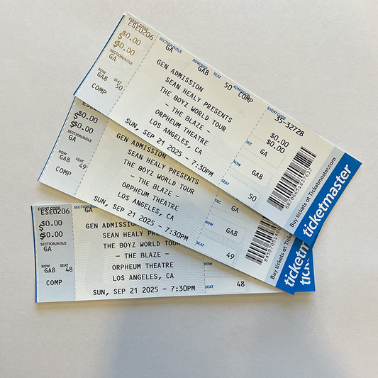 The Boyz at The Orpheum Theatre in Los Angeles - Commemorative Concert Ticket Stubs (Sep. 21 2025)