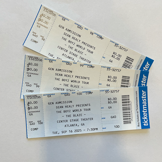 The Boyz at Center Stage in Atlanta - Commemorative Concert Ticket Stubs (Sep. 16 2025)