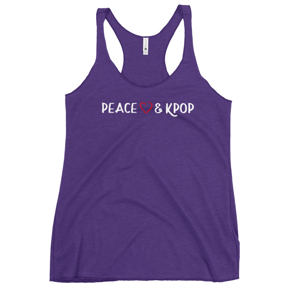 Peace Love K-Pop graphic tank top – K-pop streetwear summer tank