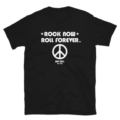Rock Now, Roll Forever™ Peace Shirt [White Text]
