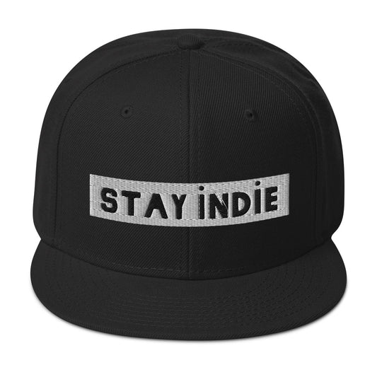 Stay Indie Deluxe snapback hat – unisex streetwear cap front view