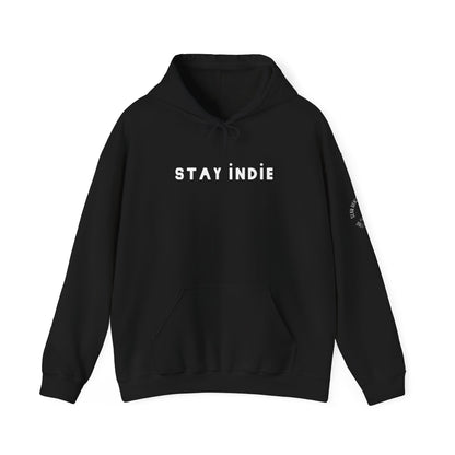 Stay Indie unisex hoodie – streetwear graphic sweatshirt front view