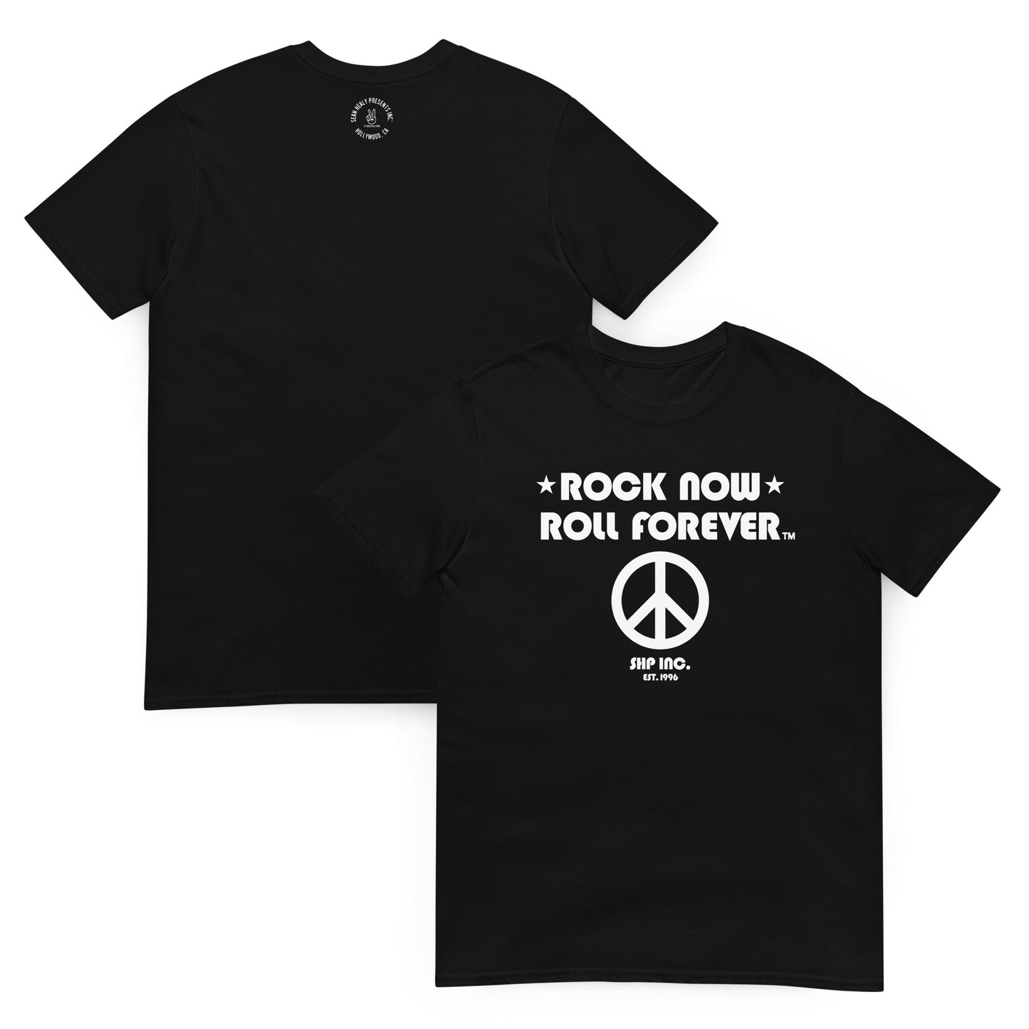 Rock Now, Roll Forever™ Peace Shirt [White Text]