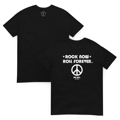 Rock Now, Roll Forever™ Peace Shirt [White Text]