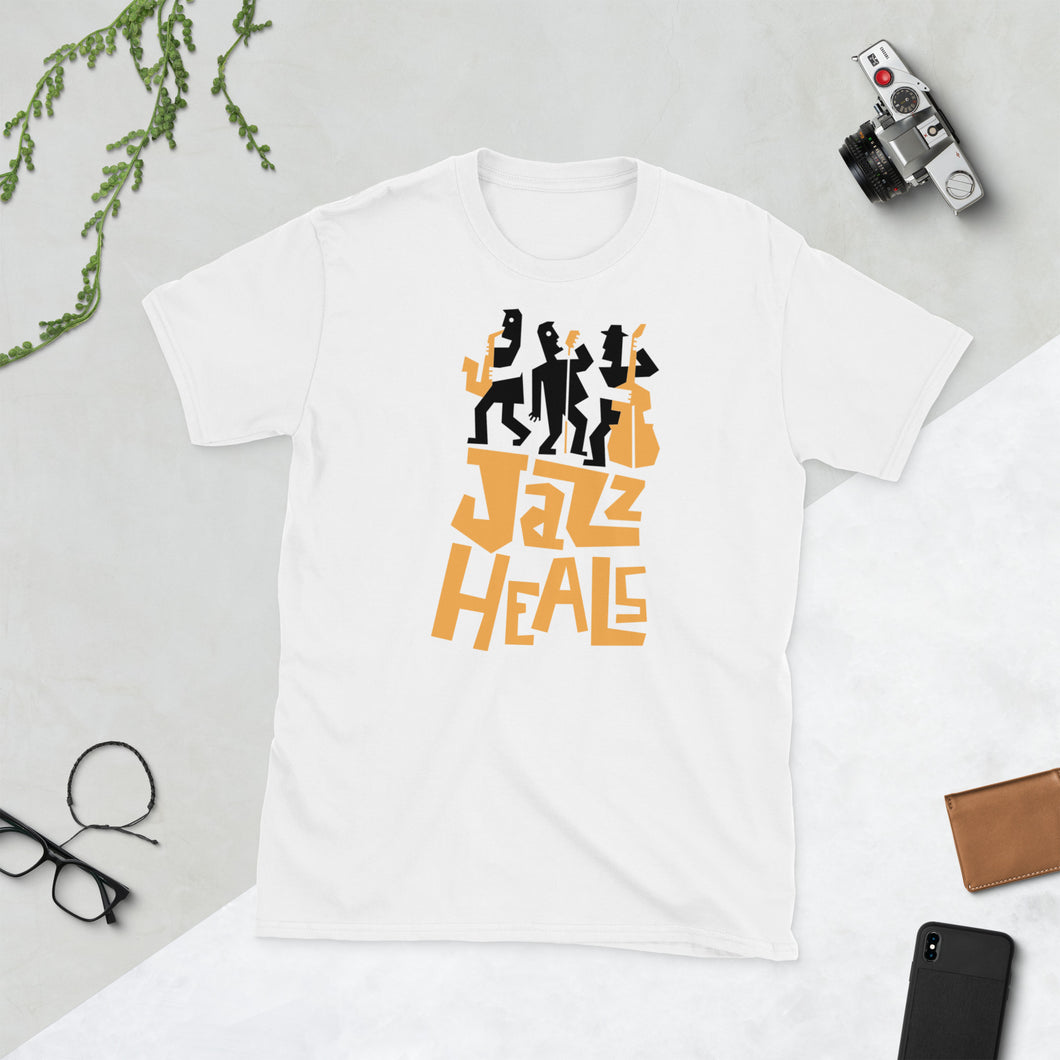 Jazz Heals - Short-Sleeve Unisex T-Shirt (White)