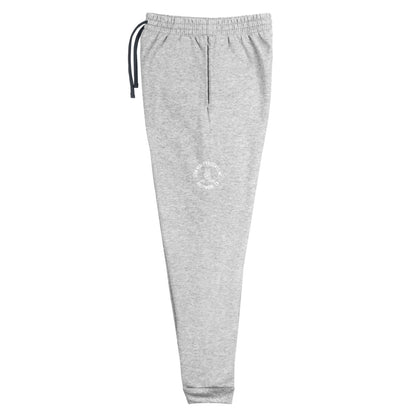 Women's joggers with an elastic waistband, drawcord, and side pockets. The left leg features a logo.