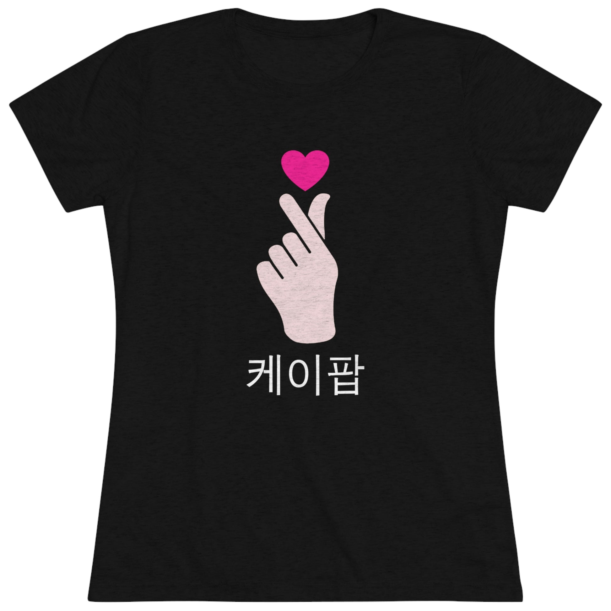 K-pop graphic t-shirt for women front view – soft cotton tee