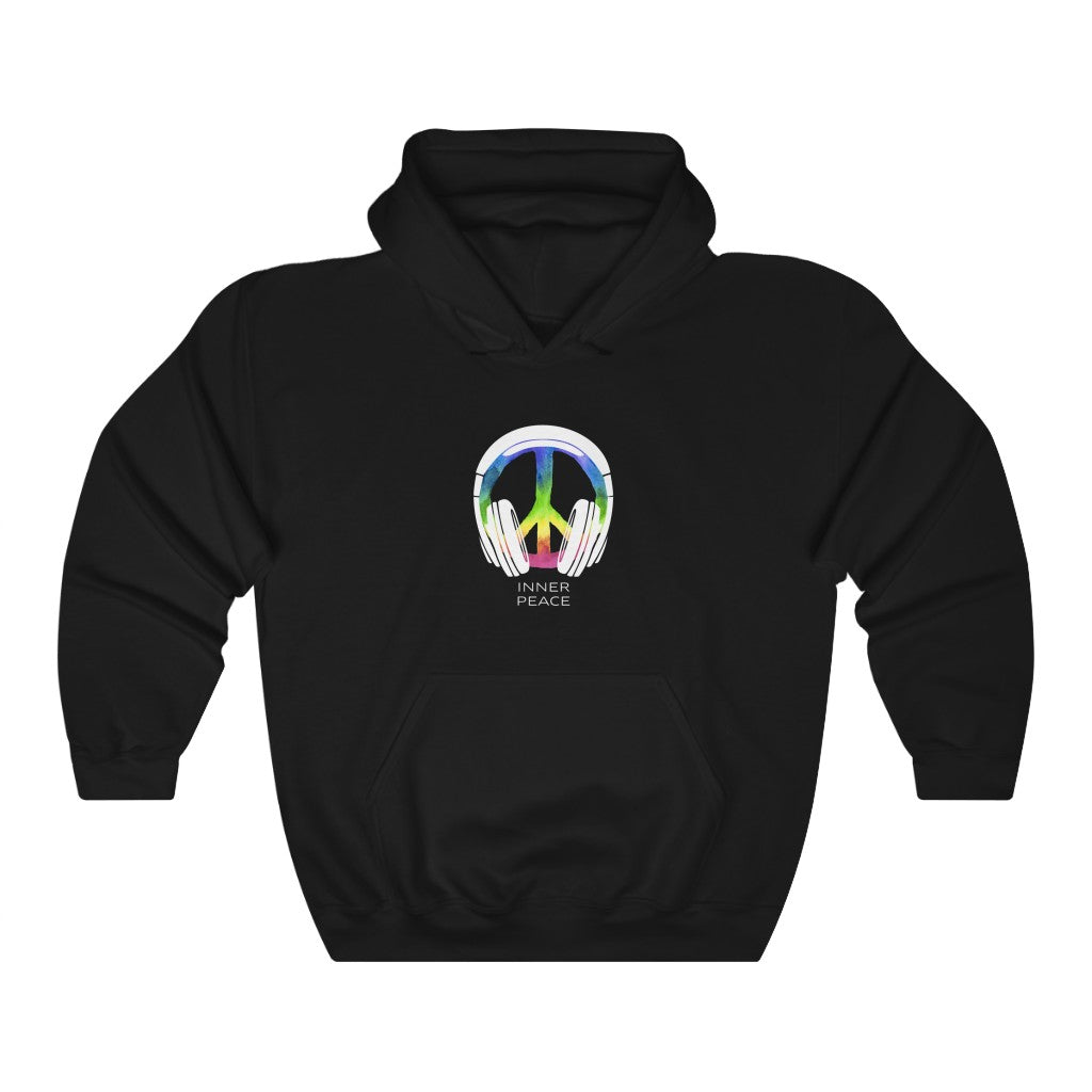 Unisex streetwear hoodie with Inner Peace graphic design