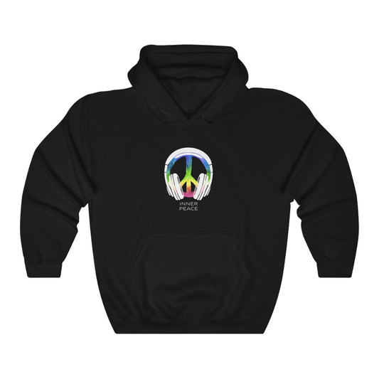 Unisex streetwear hoodie with Inner Peace graphic design