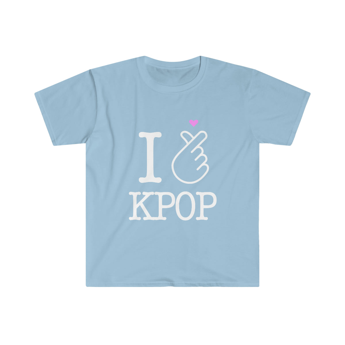 SHP K-pop unisex lightblue graphic t-shirt – softstyle streetwear tee