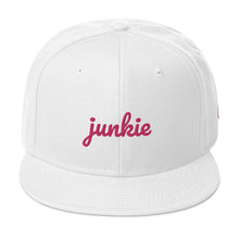 Load image into Gallery viewer, Peace Junkie Snapback Hat side logo
