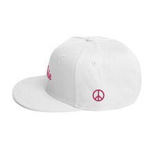 Load image into Gallery viewer, Peace Junkie Snapback Hat side logo
