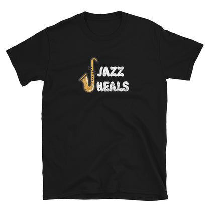 Jazz Heals | White Logo (Unisex Softstyle)