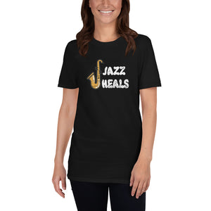 Jazz Heals | White Logo (Unisex Softstyle)