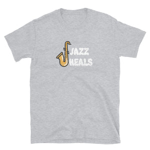 Jazz Heals | White Logo (Unisex Softstyle)