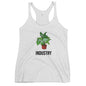 A gray racerback tank top with a graphic of a green plant in a pot and the text 'INDUSTRY PLANT' below it.