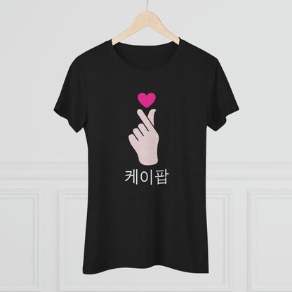 Women’s K-Pop script graphic t-shirt – Korean pop streetwear tee