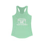 Women’s fitness racerback tank front view – breathable activewear top